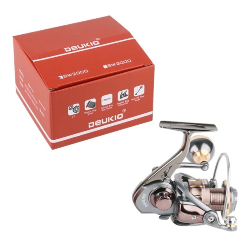 

Fishing Reel Carved Metal Spinning Wheels SW2000-7000 4+1BB Metal Rocker Arms Can be Interchanged Left and Right Fishing Tackle