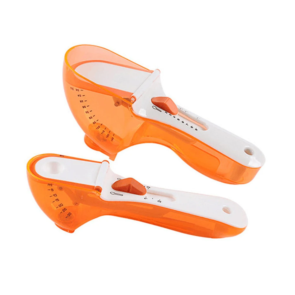 

1Pc Kitchen Home Adjustable Measuring Spoon With Scale Baking Cooking Quantitative Spoon With Scale Magnetic Measuring Spoon
