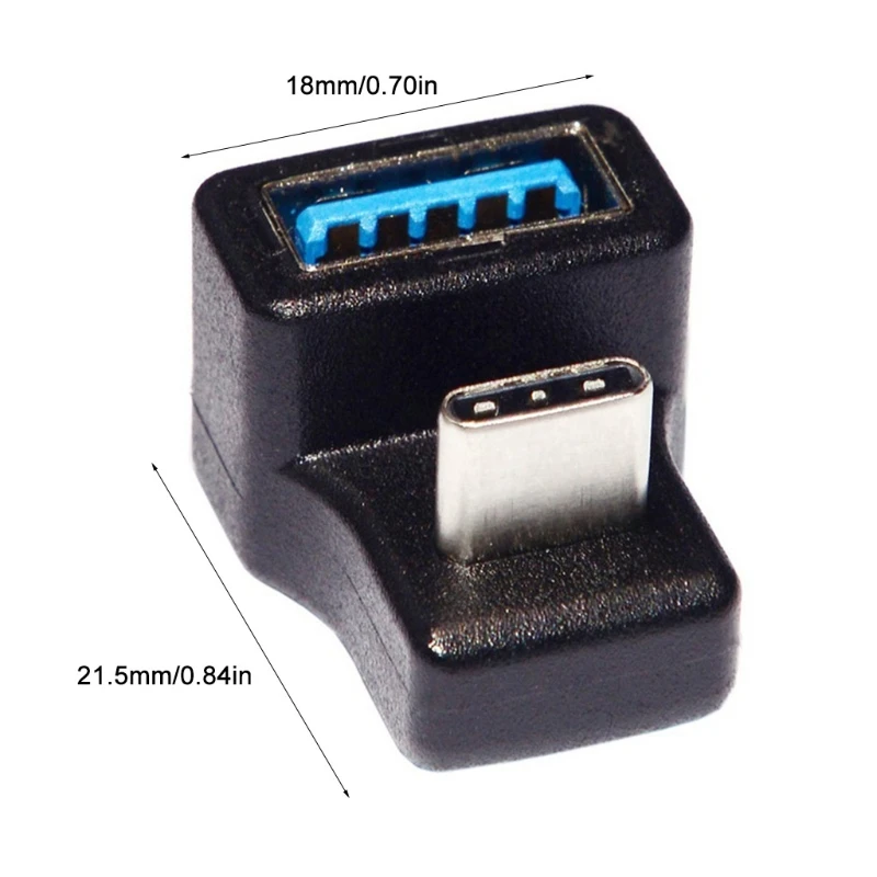 Адаптер KX4A OTG на 180 ° вверх и вниз колено Type-C к USB 3 0 Женский удлинитель адаптер для