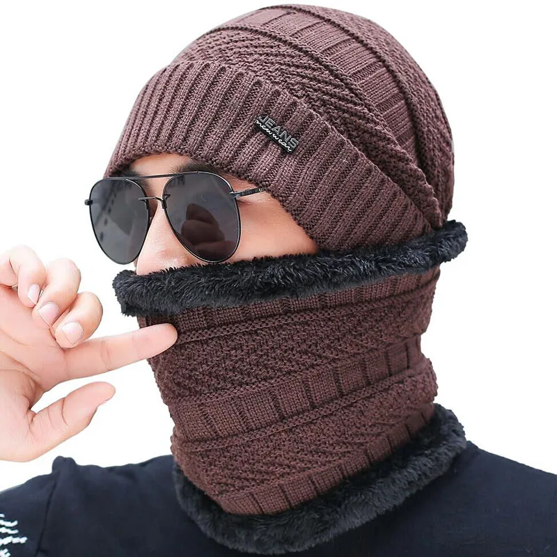 2019 новая зимняя шапка маска вязаные шапки для женщин обувь на теплом меху Лыжная