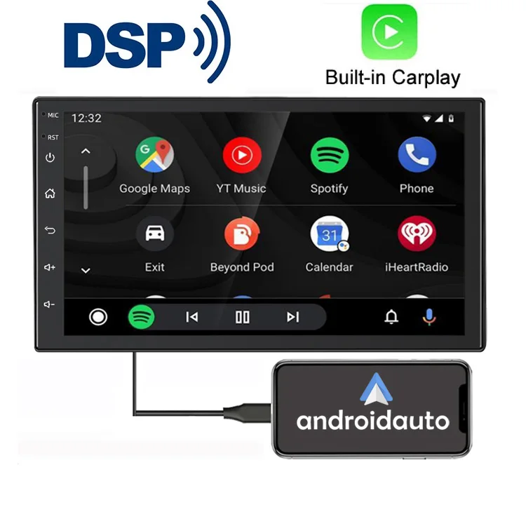 

GPS AM DSP 1 Din car radio multimedia video player with Android phone and iphone mirror link carplay For Nissan kia Toyota rav4