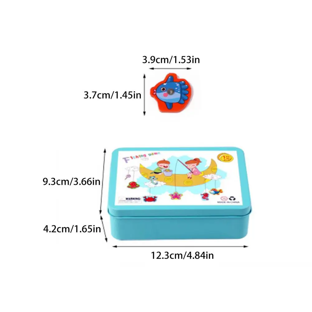 

Baby Magnetic Fishing Game Toy Set Kids Preschool Wooden Fishing Toys Baby Bath Toys Fishing Outdoor Educational Toys