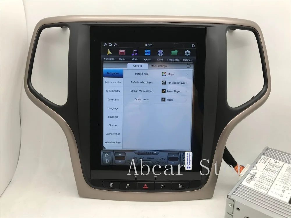 10,4 ''Tesla стиль Android 8,1 автомобильный dvd-плеер gps навигация для JEEP Grand Cherokee 2012- стерео радио CARPLAY ips PX6 HDMI