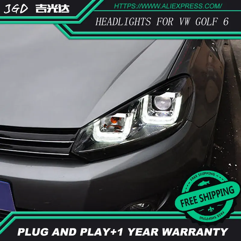 Автомобильный Стайлинг чехол для передней фары VW Golf 6 GTI 2010-2012 golf mk6 светодиодный