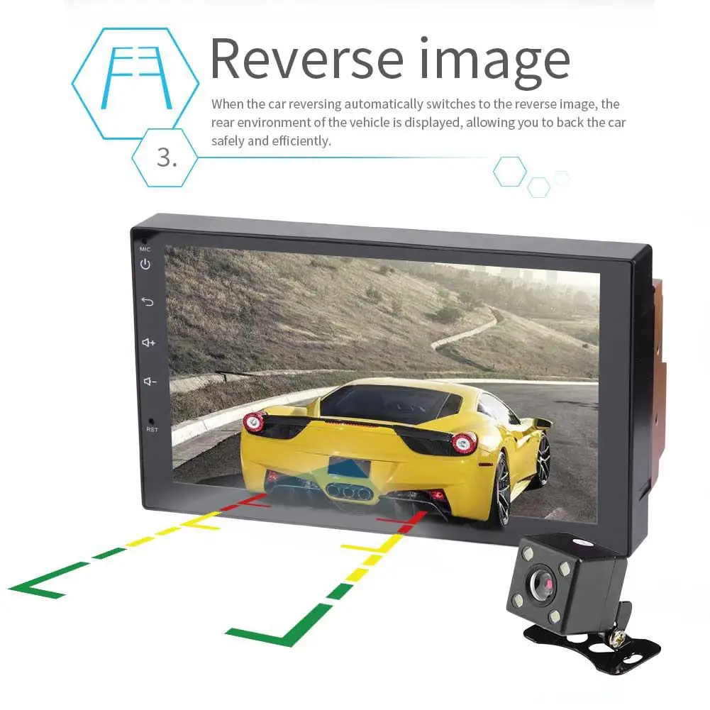 2 Din автомобильное радио для Android 7 &quotMP5 плеер сенсорный экран GPS навигация