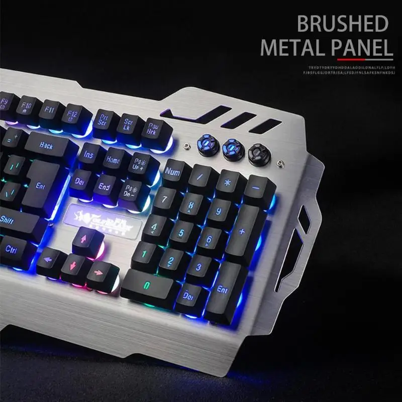 PK-900 игровая клавиатура RGB смешанный цвет подсветка 7pin Компьютерные клавиатуры с держателем подставки для мобильного телефона для ПК ноутбука рабочего стола