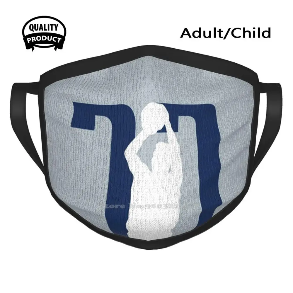 

The Don Navy Designer Black Breathable Reusable Mouth Mask Luka Doncic Mavs Dallas Basketball Sports Texas Don Luk Mavericks