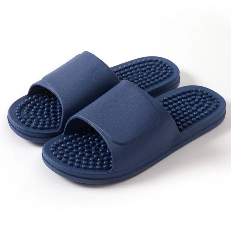 Massage Bathroom Slippers Woman Acupoint Indoor Solid Soft Casual Slippers Summer Non-slip Unisex Flip Flop Shower Shoe