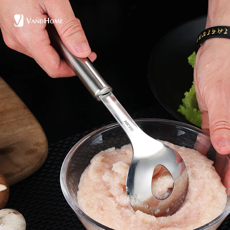 Ложка для приготовления фрикаделек из нержавеющей стали 304 с длинной ручкой | Дом