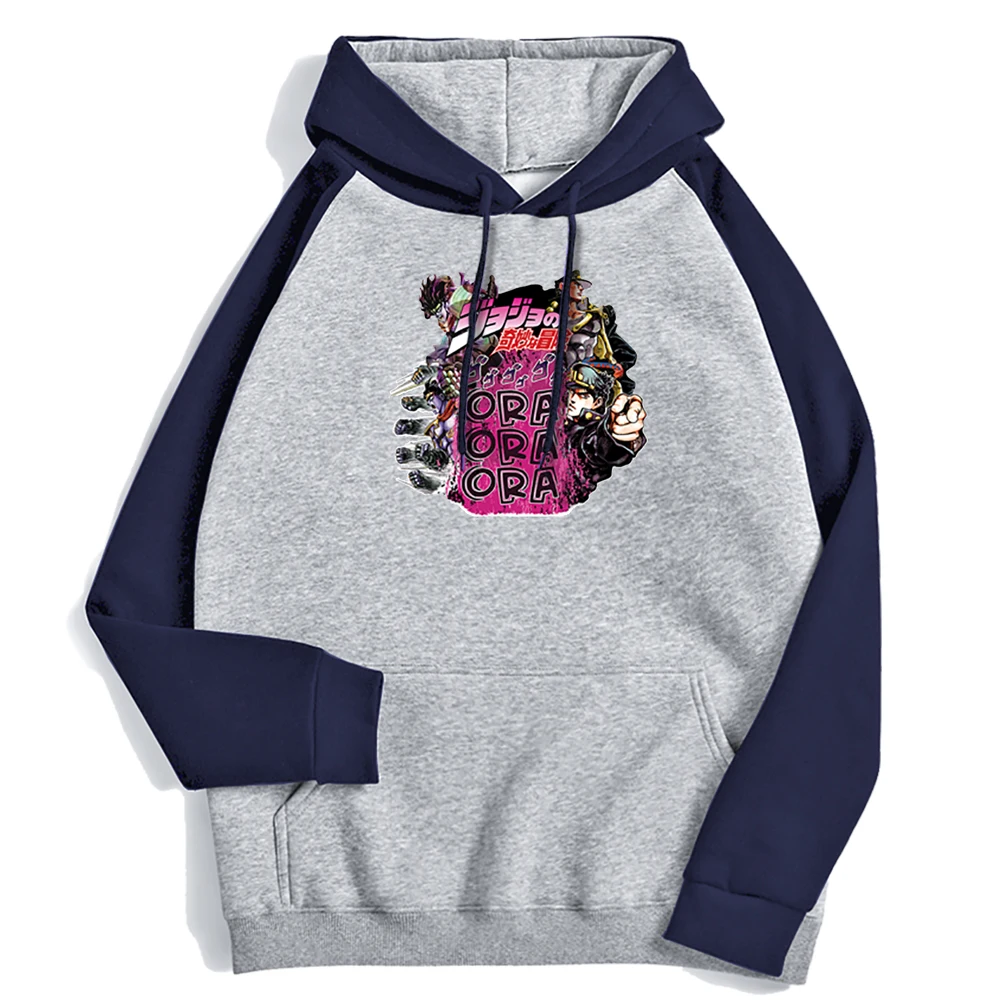 Jojo's причудливые Приключения люди фото печать Осень Мужчины реглан пуловер