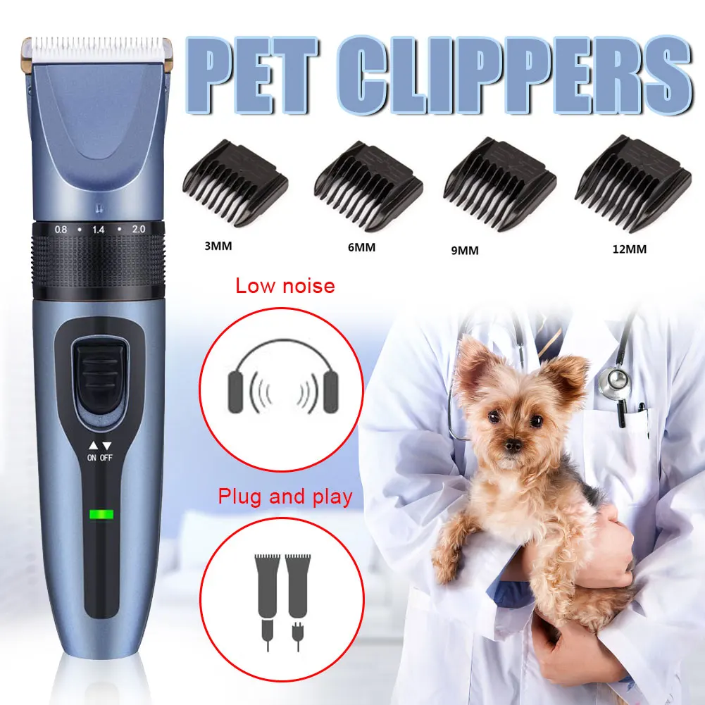 

Pet Professional Dog Grooming Clipper Kit Thick Fur Hair Trimmer Electric Shaver