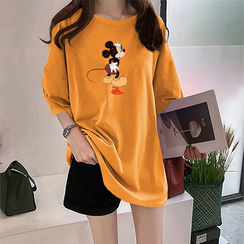 Милая футболка с Микки Маусом женская летняя рубашка коротким рукавом 2020 Новый