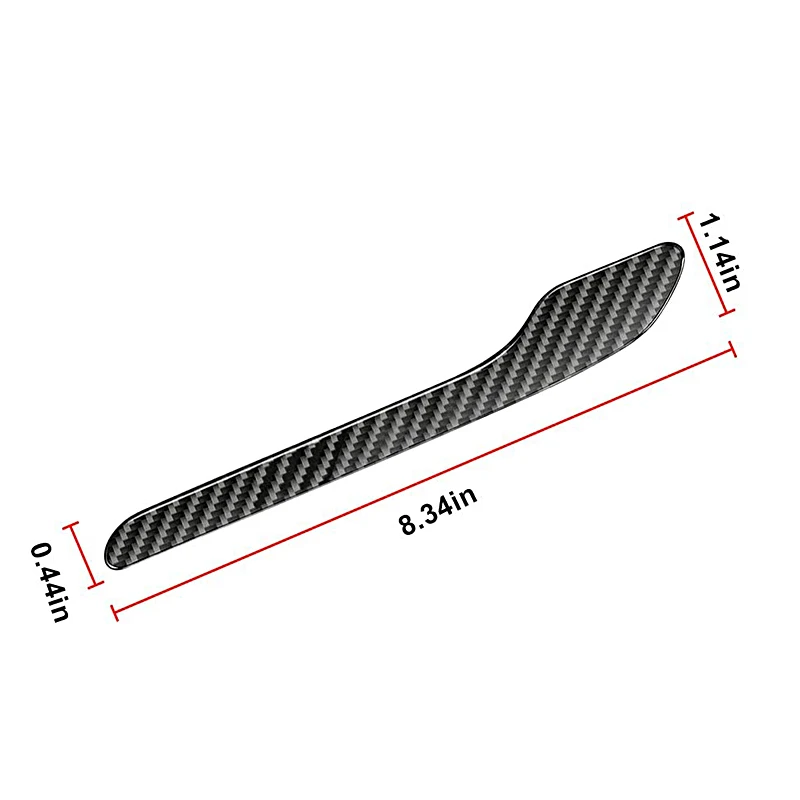 

4pcs Car Door Handle Cover Trim Protector Sticker Carbon Fiber Strip For Tesla Model 3 Car Styling Anti-scratch Wrap Accessories