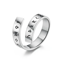 best sales pirate viking script letters enamel bridal sets matching rings for husband mens stainless steel band free shipping