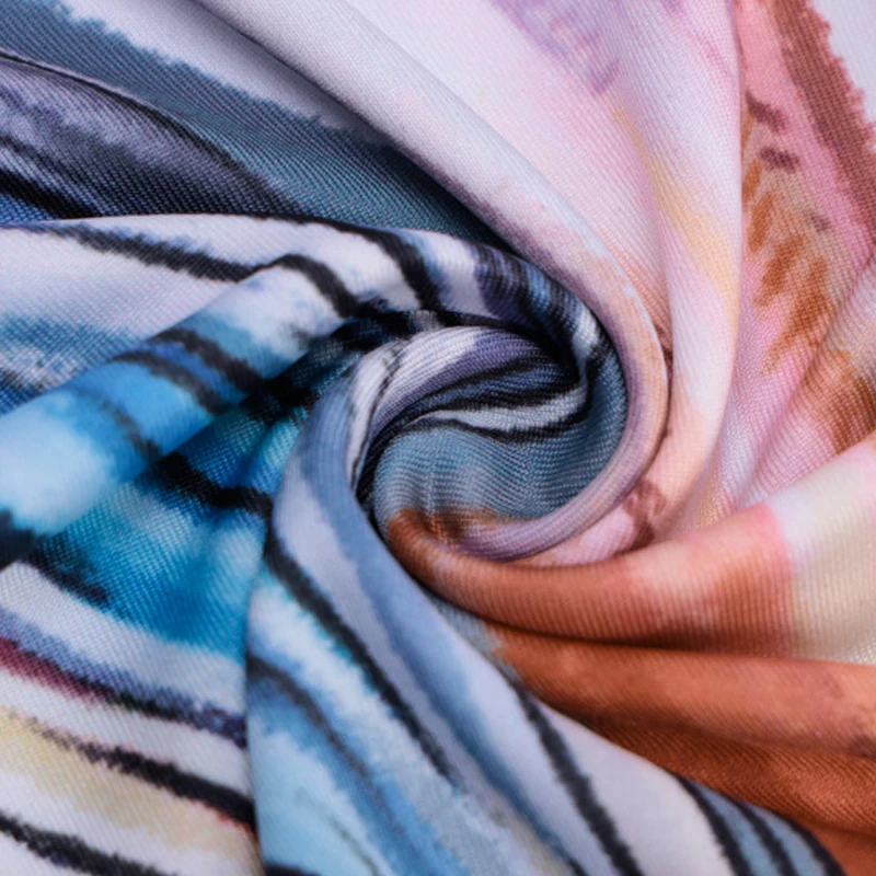 

INGOO Sexy Tie Dye Print Bodycon Dress Women Spring Elegant Colorful Slim Turtleneck Long Sleeve Party Mini Dresses Club Outfits