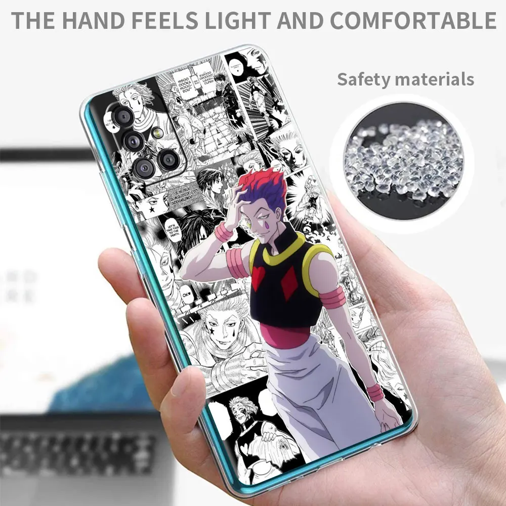 Soft TPU Case For Samsung Galaxy A51 A21s A52 A71 A12 A31 A41 A32 A02s M31 A11 A72 Transparent Phone Cover Hunter X Hunter Anime