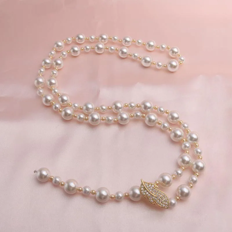 

Fashion Elegant 80cm Imitation Pearl Long Necklace For Women Party Gift High Quality Women's Jewelry Wholesale Dropshipping