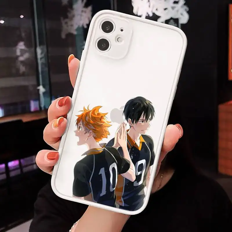

Haikyuu Hinata attacks Anime Phone Cases Matte For iPhone 12 Mini 11 Pro XR XS Max 7 8 Plus X Hard PC Back Cover