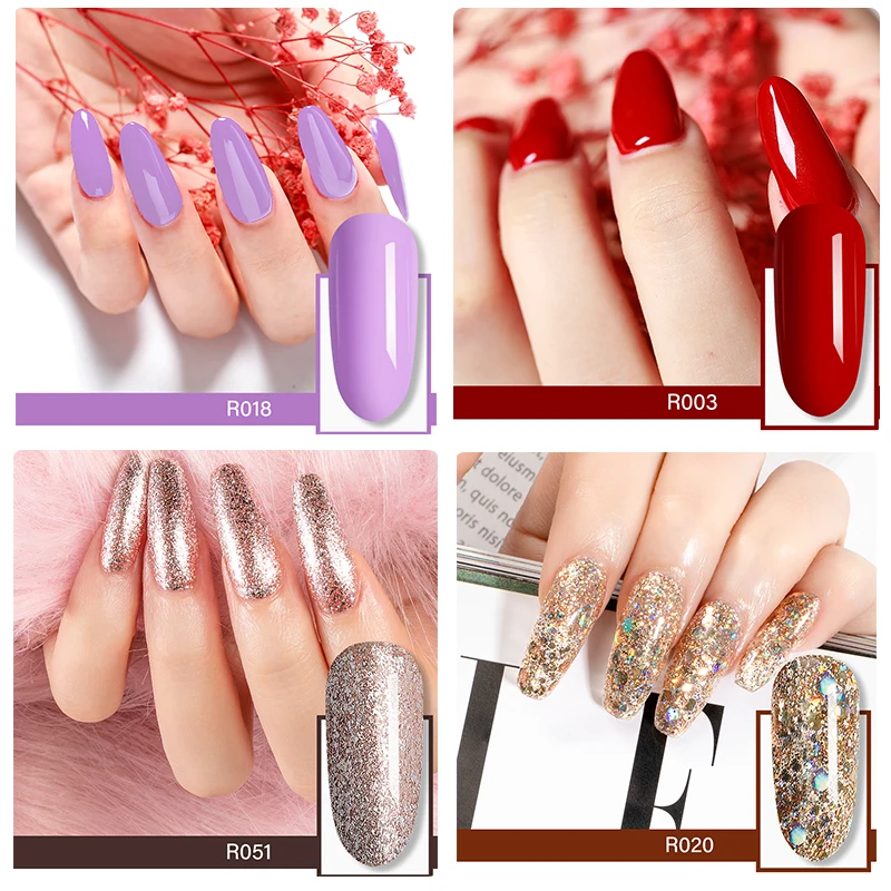 Гель-лак для ногтей ROSALIND гибридные Лаки 2 шт./компл. набор полуперманентных