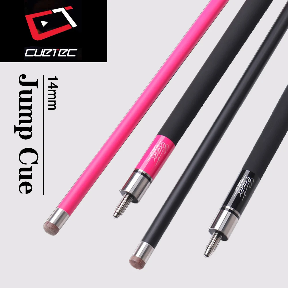 

CueTec BIlliard Jump Cue Non-slip Grip Handmade Carbon Fiber Maple Shaft 105cm 14mm Imported Bakelite Tip Durable Jump Pool Cue