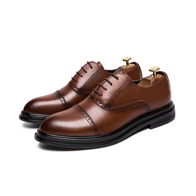 

Genuine Leather Men Shoes Fashion Lace-up Oxford Shoes New Dress Footwear Business Office Shoes Big Size Party Footwear 998