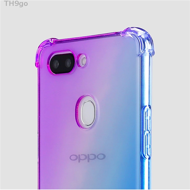 Градиентный чехол для OPPO F11 A83 A79 A73 A59 Pro F9 F7 A5 A3 Realme 3 силиконовый телефона