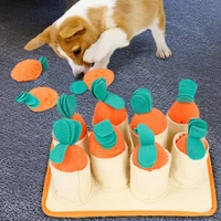 blanket skills feeding mat dog puppy training puzzle toy carrot shape dog snuffle mat sniffing fleece pad relieve