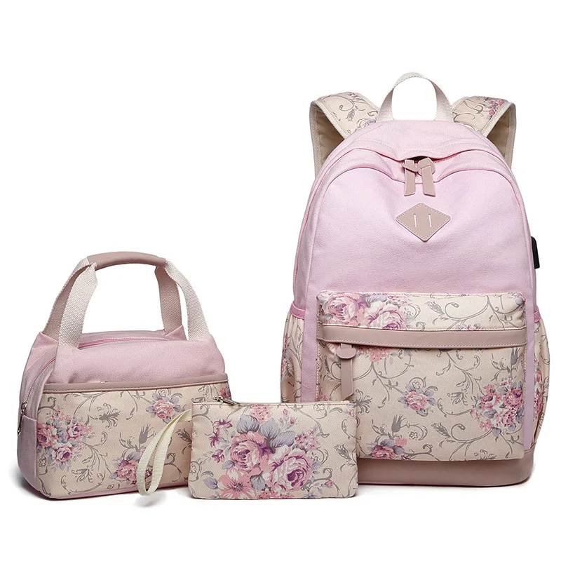 Комплект школьных сумок, рюкзак для начальной школы для девочек, детские школьные ранцы для принцесс, 3 предмета