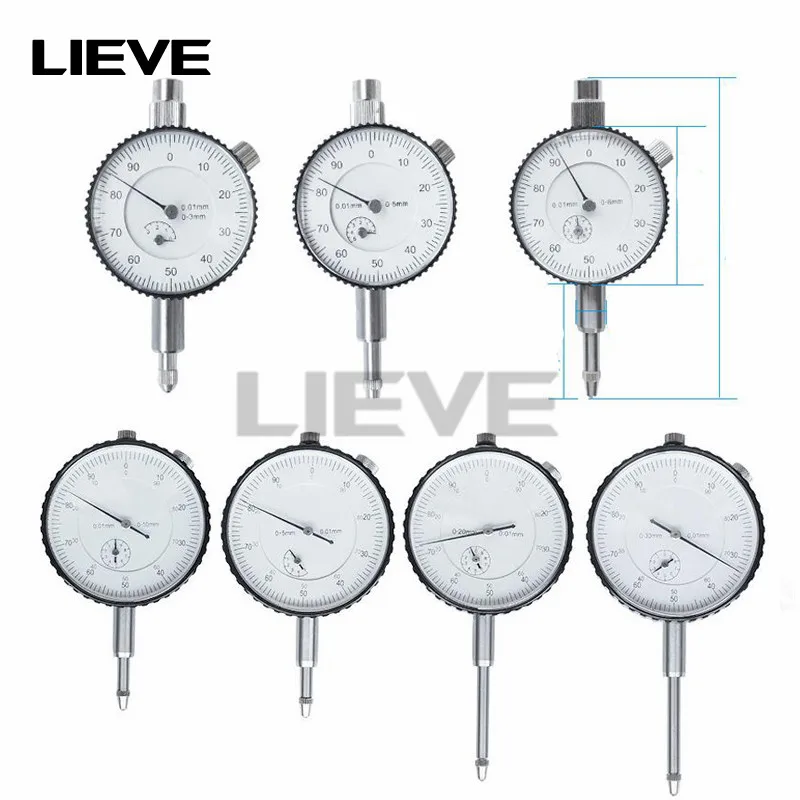

7styles 3MM 5MM 8MM 10MM 20MM 30MM Dial Indicator Gauge Meter Precise Indicator Gauge measure instrument Tool dial gauge tool