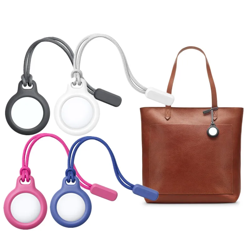 

For Airtag Protection Case Locator Silicone Protector Anti-lost Device Keychain For Apple Airtags Anti-scratch Keychain Case