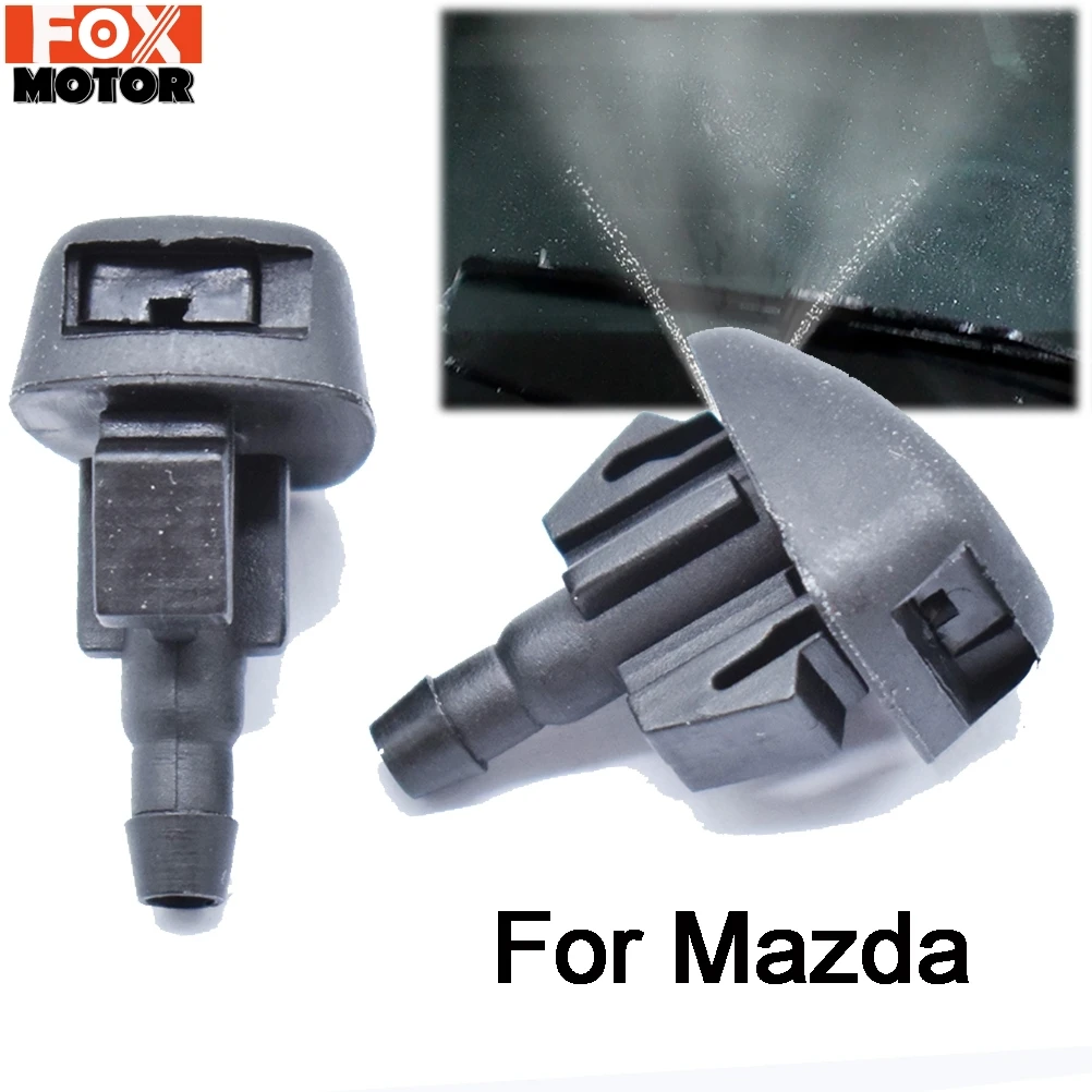 

Pair Front Wiper Washer Nozzles Jet Spray For Mazda Tribute MK1 2001 - 2006 For Mazda3 3 6 2009 2010 2011 2012 OE# EC01-67-50YA