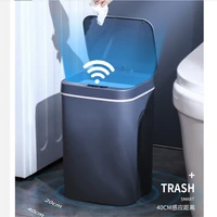 automatic induction trash can smart sensor electric waste bin for kitchen bathroom rubbish bucket with lid home sanitary dustbin