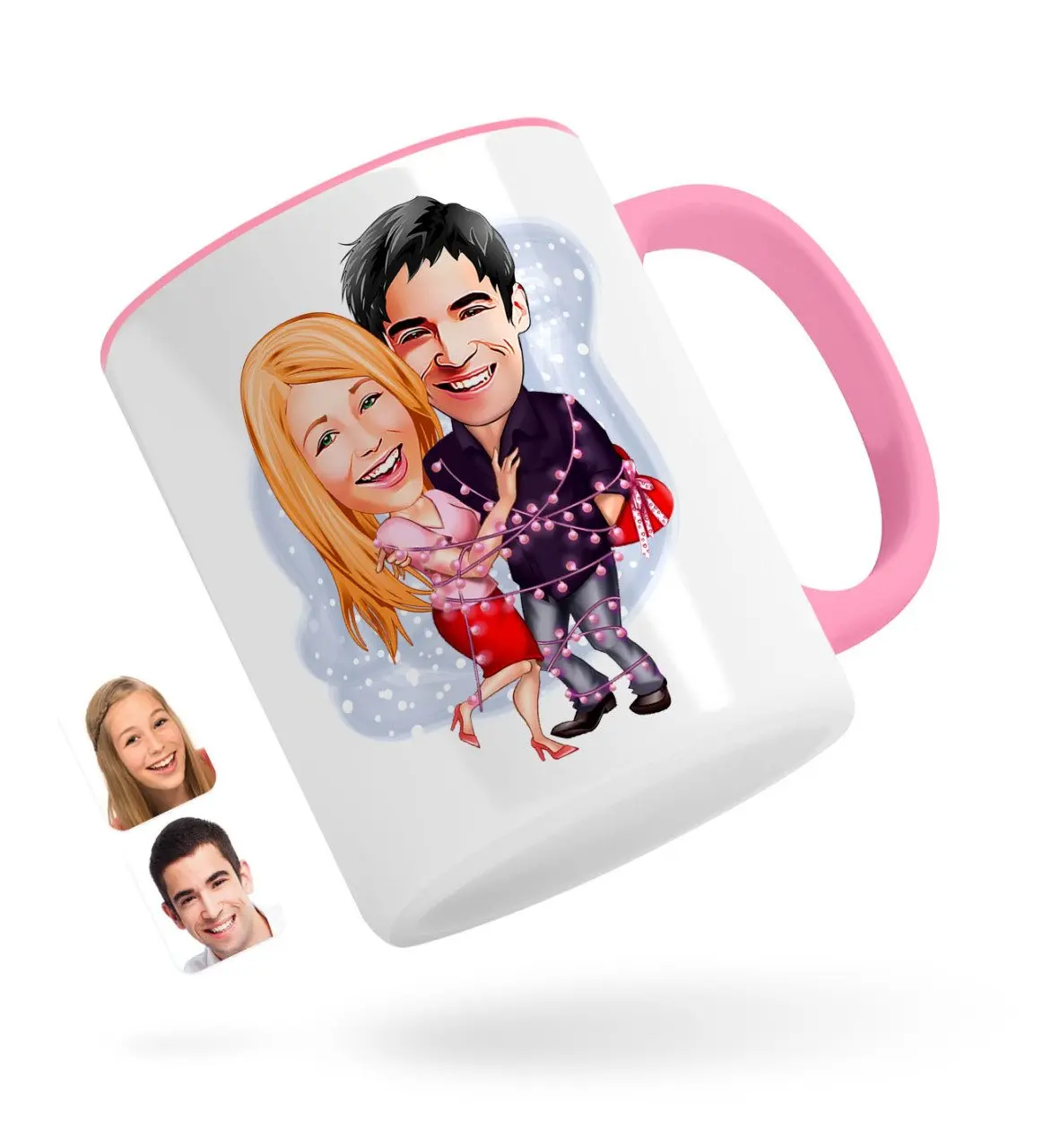 

Персонализированные Валентина карикатура розового кружка Bardak-2