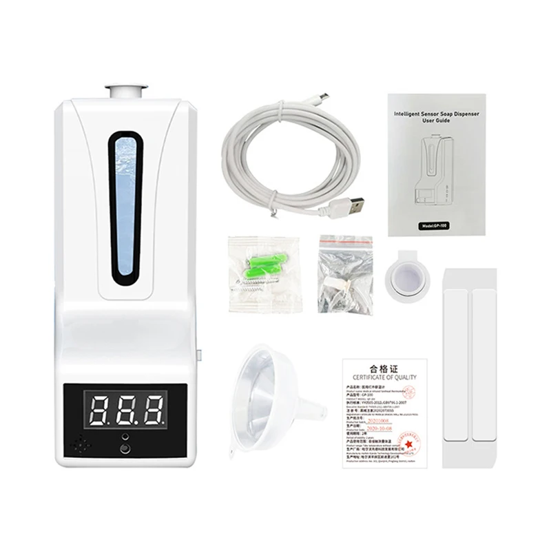 

Automatic Soap Dispenser Disinfection Hand Sanitizer Gel Thermometer Soap Dispenser With Digital Display Thermometer Sensor 2021