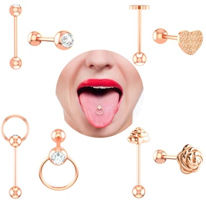 Кольца для пирсинга сосков, с кристаллами, 14 г