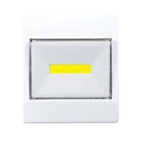 bright mini cob led night lamp wall light battery operated with switch magic tape for garage closet emergency light