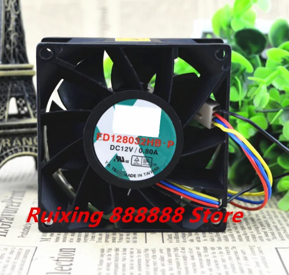 

FD128032HB-P 12V 0.80A 8032 8CM Мощный 4-проводной вентилятор охлаждения