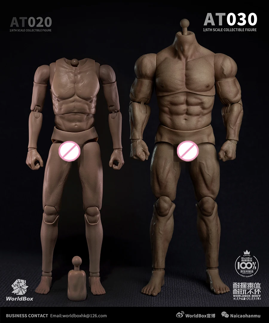 

Worldbox AT030 1/6 Tough Man Super Flexible Joint Body 12'' Male Strong Muscular Action Figure Fit 1:6 Head Sculpt