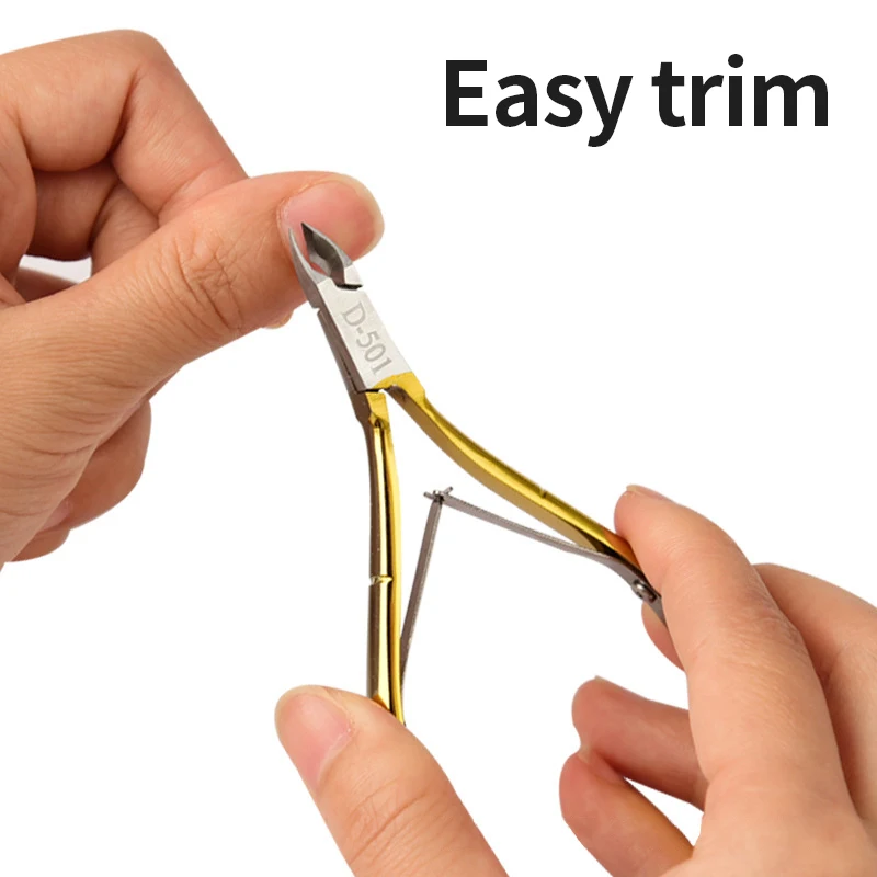 1 шт. золотые кусачки для кутикулы из нержавеющей стали инструменты дизайна