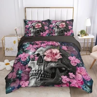 skull deadpool duvet cover set 240x220 200x200 bedding set twin queen king double bed linens quilt cover bedclothes pink