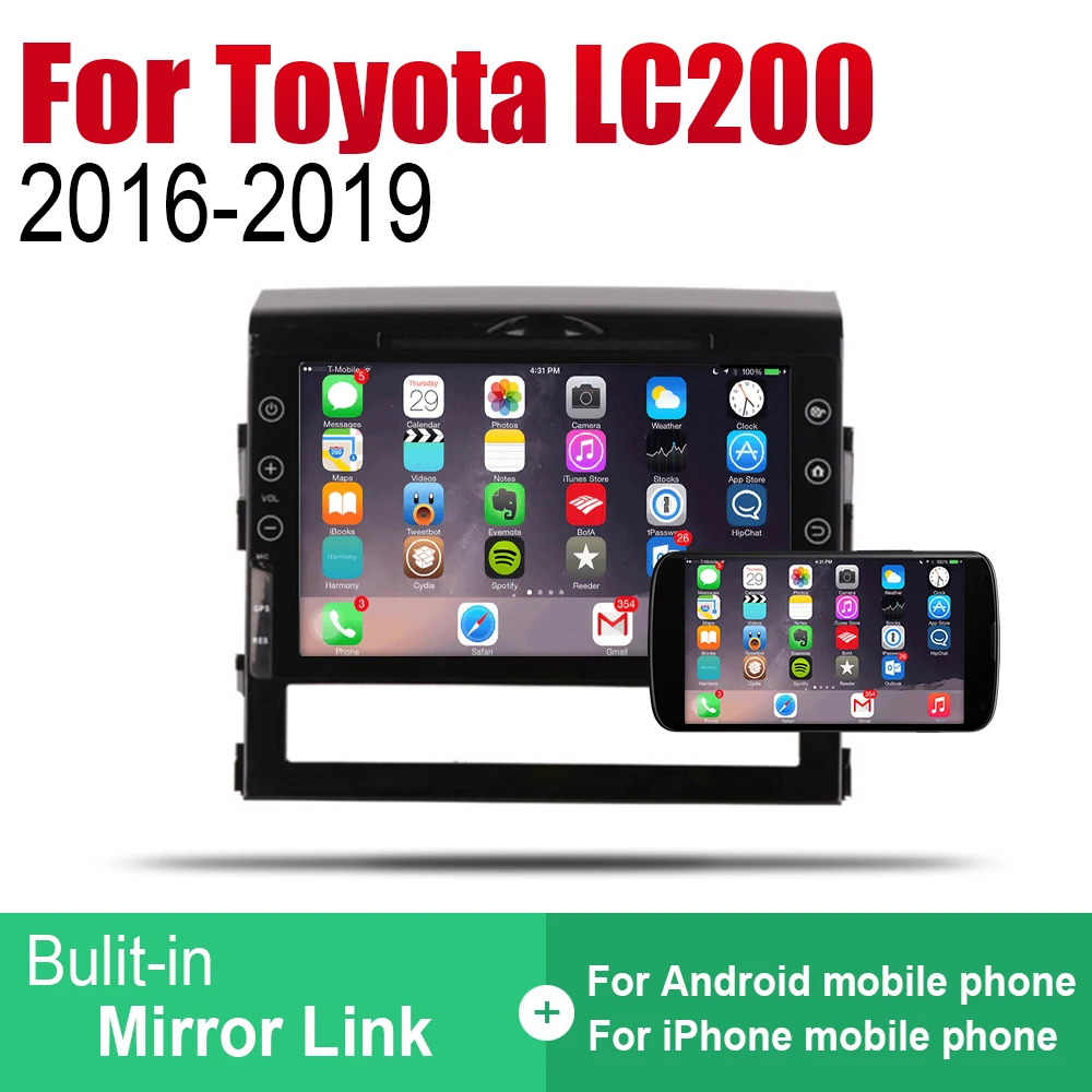 ZaiXi Авто DVD плеер GPS навигация для Toyota Land Cruiser LC200 2016 ~ 2019 автомобильный Android