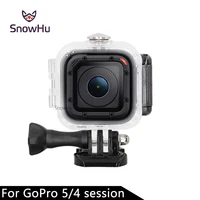 snowhu 45m underwater diving housing protective hard case cover for gopro hero 4 session 5 session camera for diving gp309