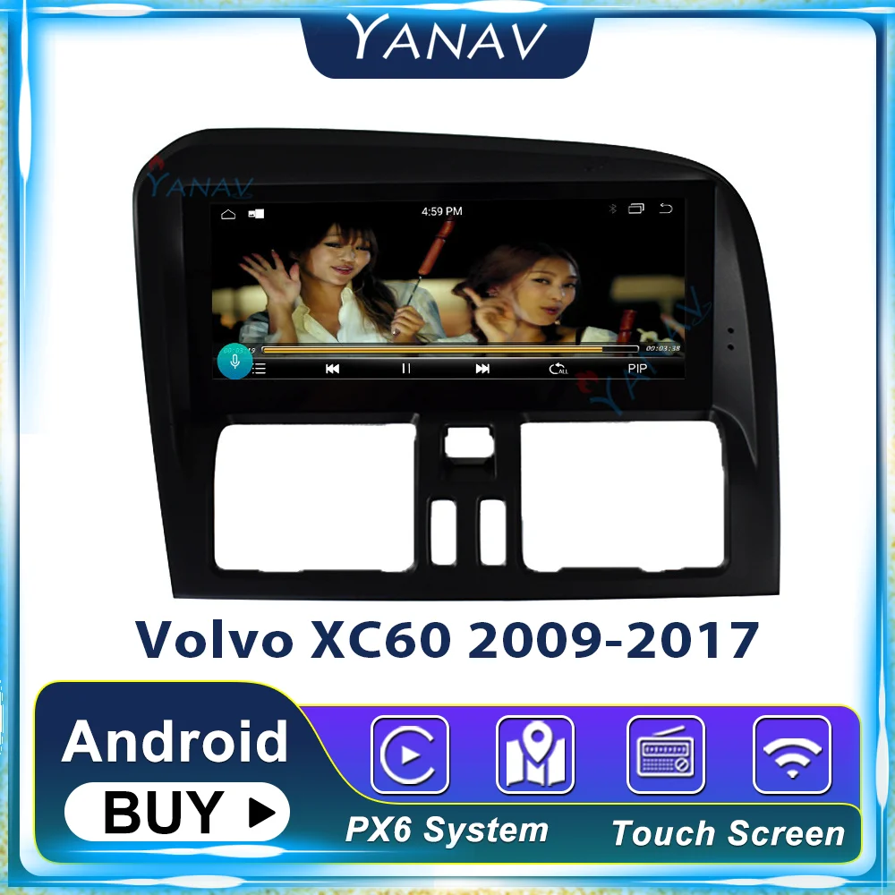 Автомагнитола 2 Din на Android стереоприемник GPS навигация для Volvo XC60 2009 2017