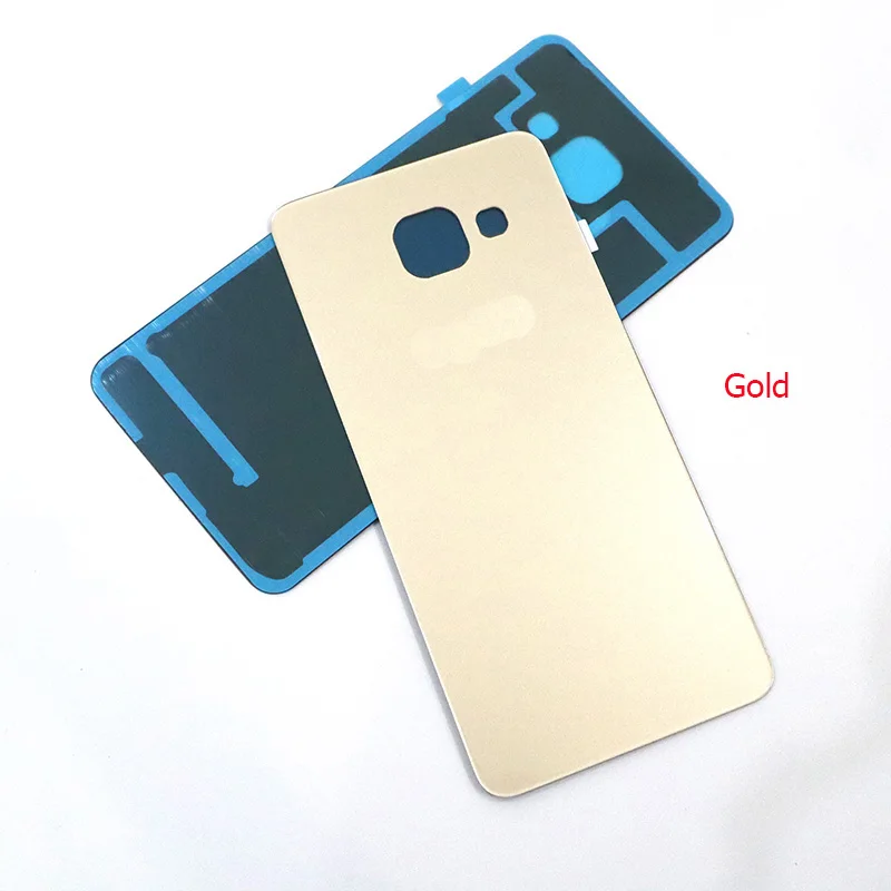 Для samsung Galaxy A510 A510F задняя батарея чехол 3D стекло Корпус Крышка для samsung A5 задняя дверь Замена - Цвет: Gold