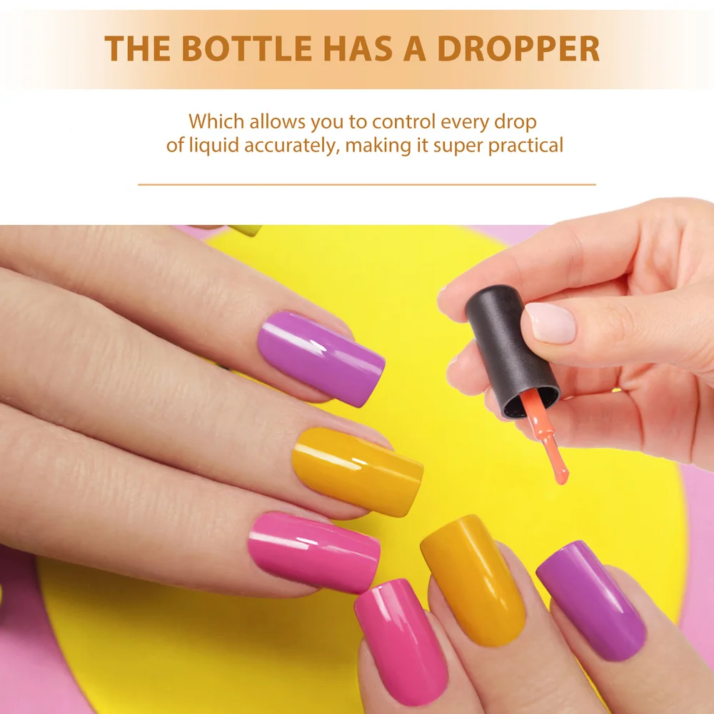 

10pcs Refillable Nail Polish Bottles Glass Nail Container Nail Bottle Holder