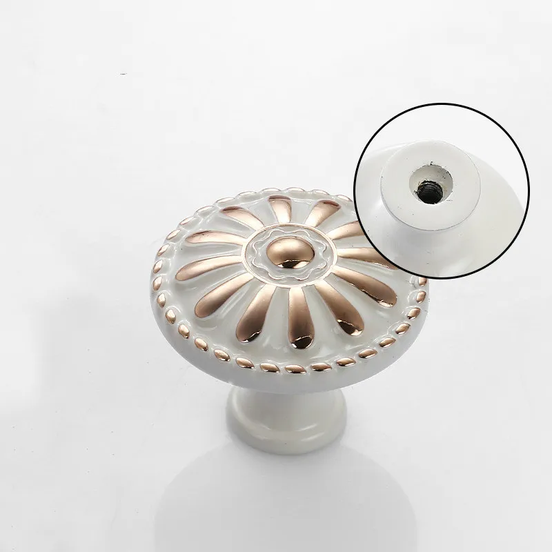 JD Европейский стиль ретро ручка ящика с одним отверстием круглая аксессуары для