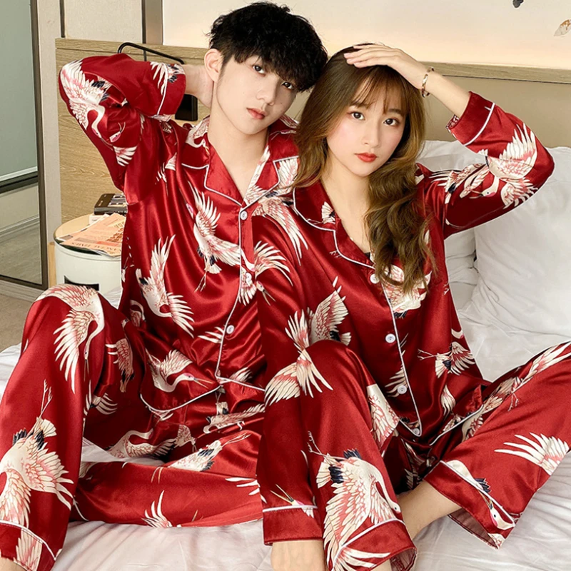 Шелковый пижамный комплект pjs для женщин атласная пижама с длинным рукавом