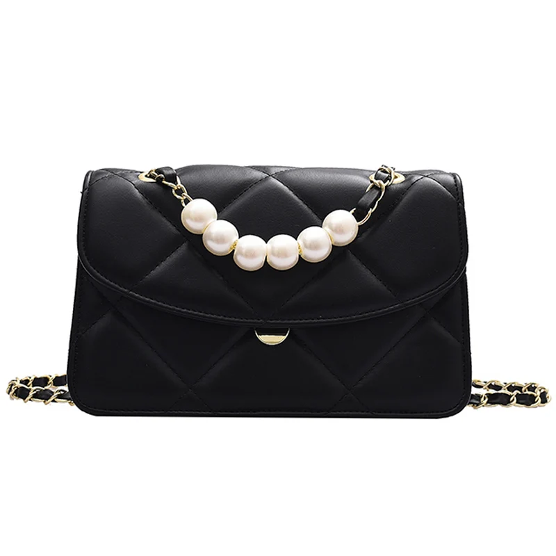 

Pearl Designer PU Leather Shoulder Bags Branded Trend Crossbody Shoulder Handbags Simple Style Fashion Hand Bag