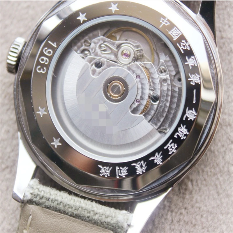 

100% REAL PILOT 1963 WATCH 40MM AUTOMATIC MECHANICAL AVIATION MILITARY WATCHES MEN BRAND LUXURY PERSONALITY CLASSIC LADIES CLOCK