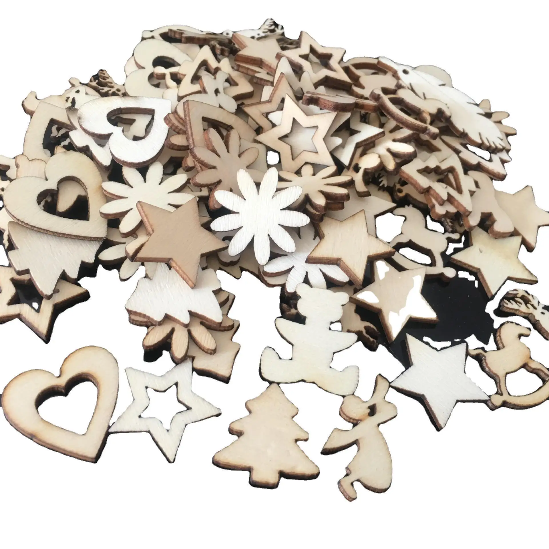 

25PCS DIY Unfinished Wooden Slices Christmas Ornaments Crafts for Kids Christmas Decorations Wood Slices for Kids To Paint